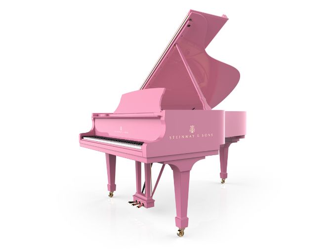 Pink steinway piano top